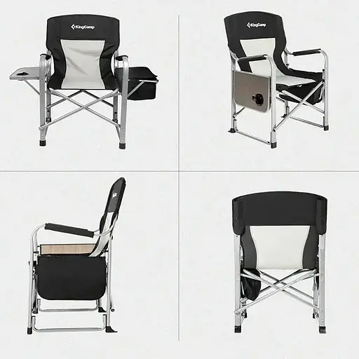 Складаний стілець KingCamp Director Chair Black/Medium Grey (2248.65.52) [146481] - фото 11