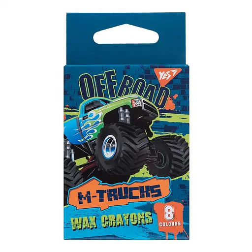 Набор восковых карандашей Yes M-Trucks, 8 шт.