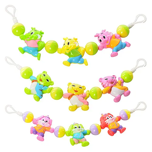 Брязкальце розтяжка на коляску (тигренята, дракончики, собачки), 42x8x3 см - фото 2