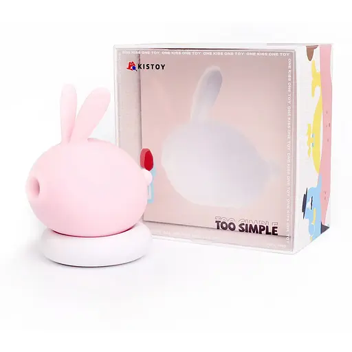 Вакуумный клиторальный стимулятор с вибрацией KisToy Too Simple Pink - фото 6