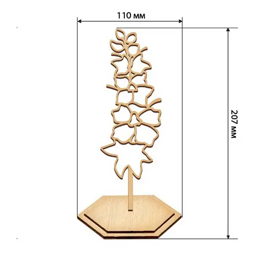 Набор для витражной живописи по номерам "Дельфиниум" FDSGK-020 - фото 2