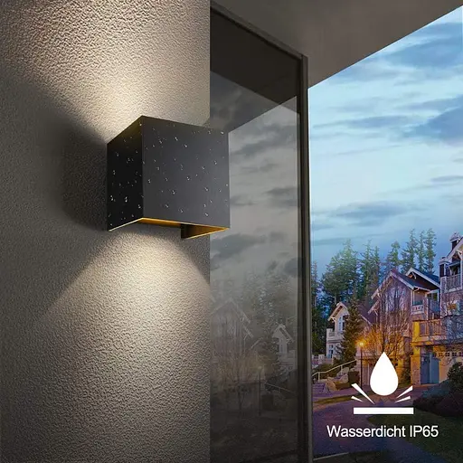 Светодиодный настенный светильник GHB 7 Вт Теплый белый водонепроницаемый IP 65 2700 K Черный - фото 4