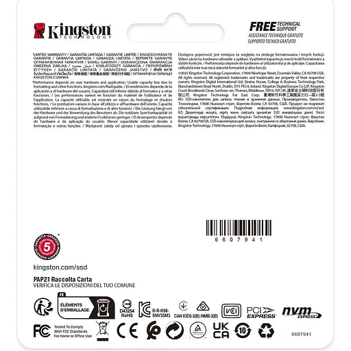 SSD накопичувач Kingston NV3 2 TB (SNV3SM3/2T0) [153041] - фото 4