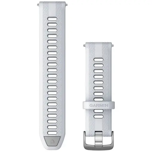 Ремешок для Garmin Forerunner 965 Whitestone/Powder Gray with Silver Hardware 22mm - фото 1
