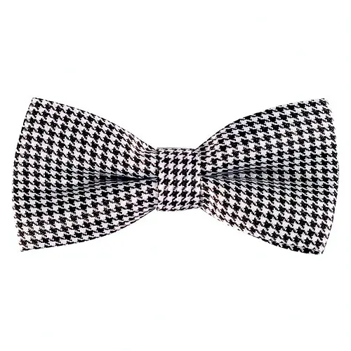 Краватка-метелик Чорно-білий візерунок - фото 1