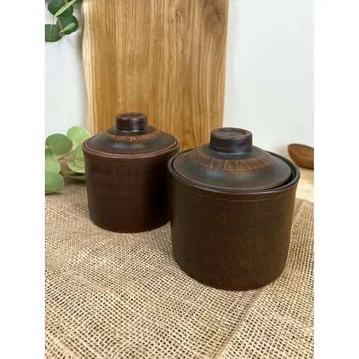 Набір банок для спецій 0.7 літра керамічний (глиняний) Гладкий - фото 2