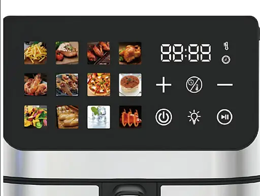 Аерофритюрниця Domotec MS-3224 сенсорне управління приготування з мінімальною кількістю масла LED-дисплей 4500 Вт Чорний - фото 5