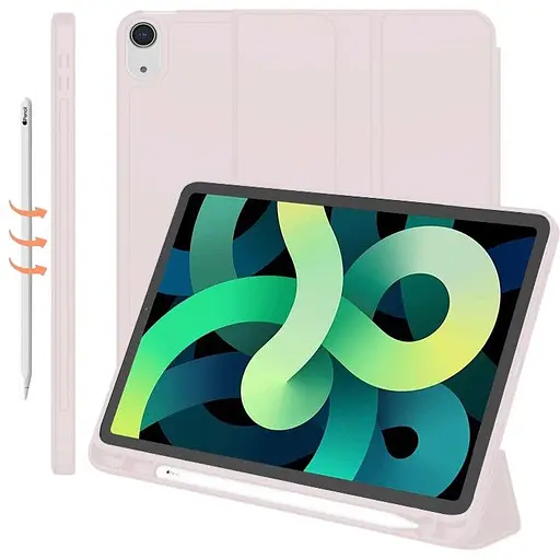 Чохол-книжка CDK Еко-шкіра силікон Smart Case cлот стилус для Apple iPad Air 10.9" 4gen 2020 (015026) pink
