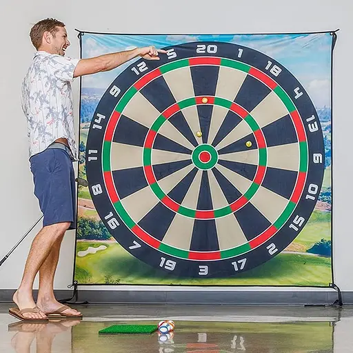 Набір ігор для гольфу HTU, ігровий килимок для гольфу з 16 м'ячами для гольфу - фото 3