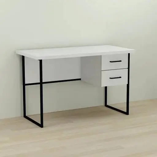 Компьютерный стол Ferrum-decor Таккота 75x120x60 черный ДСП Белый 32мм (FRD-101921)