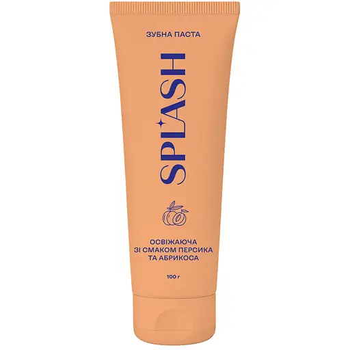 Зубна паста освіжаюча зі смаком персика та абрикоса Splash 100 г