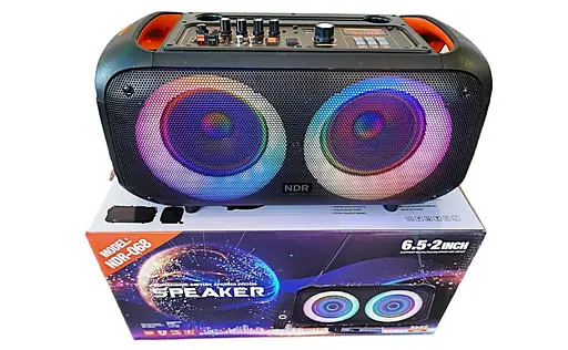 Беспроводная караоке колонка NDR-Q68 Bluetooth с микрофоном - фото 6