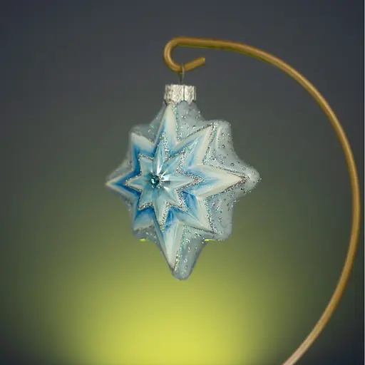 Ялинкова прикраса Різдвяні історії Зірка крижана скло (4820001128178) - фото 2