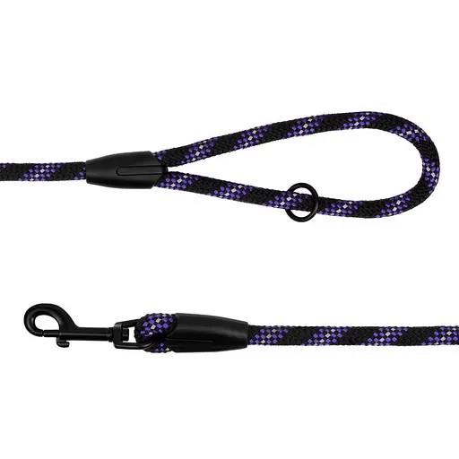 Поводок для собак Barksi Active 183х1.2 см черно-фиолетовый - фото 3