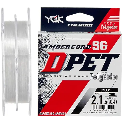 Волосінь YGK A мbercord SG D-PET Polyester (Transparent) 200 м 0.4/0.105 мм 2 lb/1.0 кг