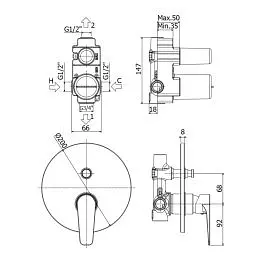 Змішувач для душу Paffoni Orange chrome OG015CR, Хром - фото 2