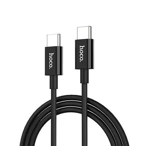 Кабель Hoco X23 Skilled charging data cable Type-C to Type-C 3 Аа черный 1 м - фото 1