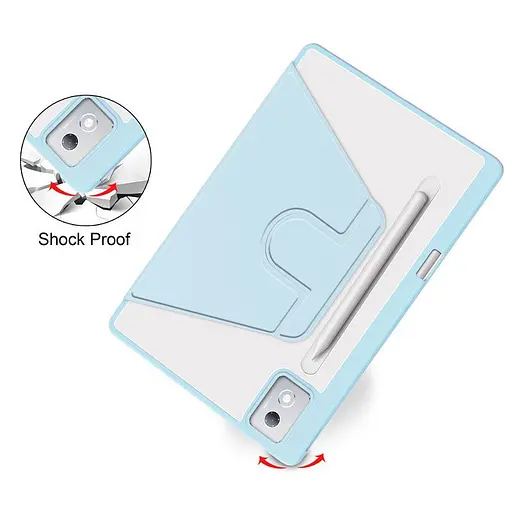 Чохол Lenovo Idea Tab Pro 12.7 2025 TPUCristal Pen holder 360 Голубий - фото 6