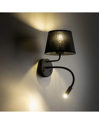 Бра, настенный светильник Tk Lighting 10203 Maja E27+G9 2x15+8W IP20 Bk - фото 2