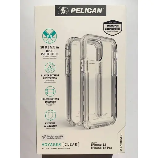 Протиударний чохол із кліпсою Pelican Voyager для iPhone 12 Pro (6.1") Clear аналог OtterBox Defender - фото 7
