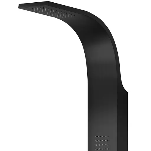 Душова панель Corsan Samsara black з виливом S003MBLW, Чорний матовий - фото 5