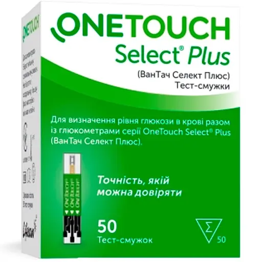 Тест-смужки One Touch Select Plus 50 шт. - фото 1