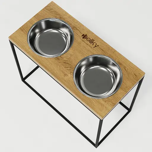 Hollky Base XL40 — миски на підставці для великих собак (2 × 1,8 л, висота 40 см) - фото 8