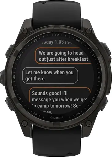 Смарт-часы Garmin Fenix 8, 51mm Solar Sapphire Carbon Gray DLC Titanium w. Black/Pebble Gray S. Band 010-02907-10/11/7 - фото 7