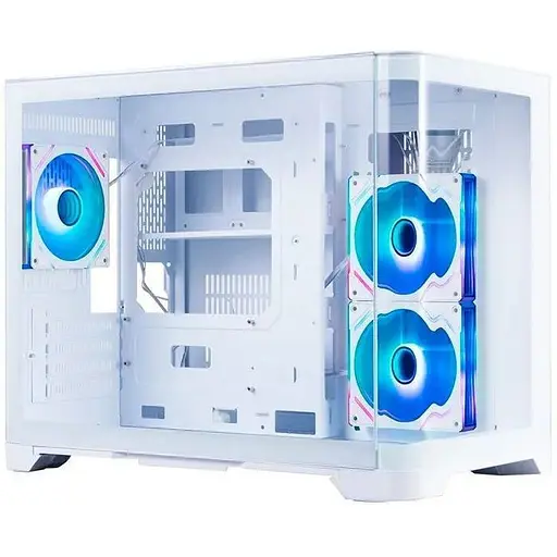 Корпус 1stPlayer UV6, белый, без БП, Mini Tower, Micro ATX/Mini ITX, 2xUSB 3.0, макс. CPU – 157 мм/VGA – 400 мм, 3x120 мм - фото 1