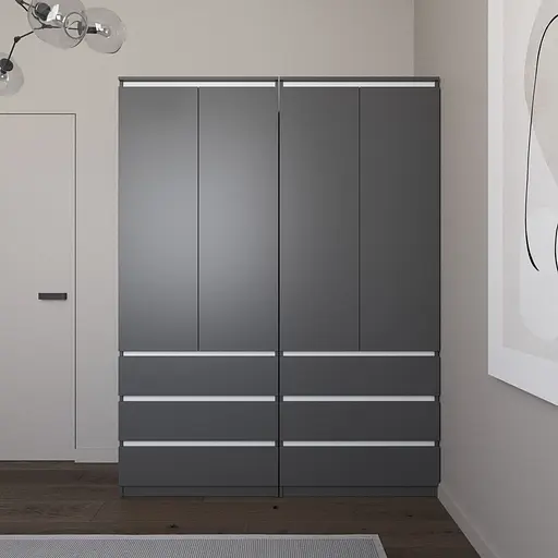 Шкаф для одежды Vays со штангой и полками, 6 ящиков, комплект из 2 шкафов R9+R16 - фото 3