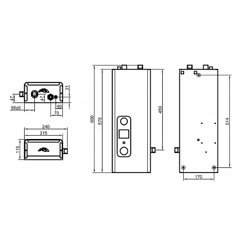 Электрический котел Dnipro Мини механический без насоса 9 кВт 220/380 В - фото 2