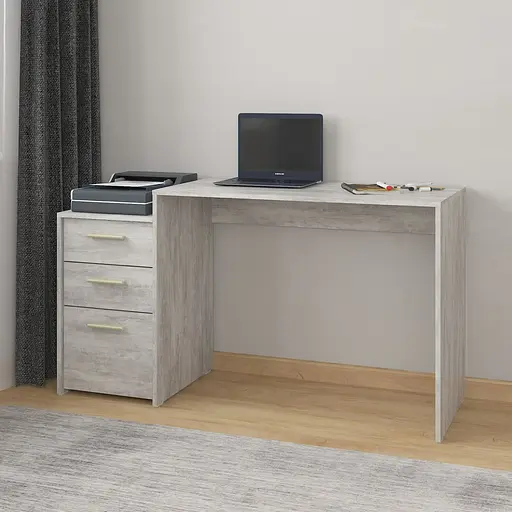 Комп'ютерний стіл із ящиками id A-187 1385x756x502 мм Бетон