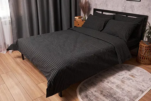 Пододеяльник Moon&Star Бязь Gold Люкс Gray Stripe King Size 220x240 см - фото 1