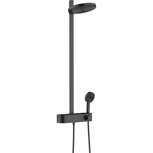 Душова система Hansgrohe Pulsify Showerpipe 260 2jet 400 з термостатом Matt Black 24240670, Чорний матовий - фото 1