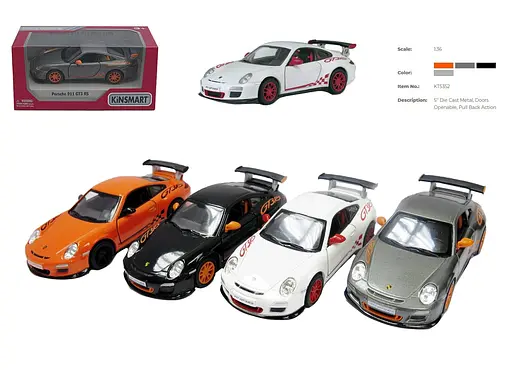 Металева інерційна легкова модель Porsche 911 GTS RS 2010 5", відкриваються двері (В асортименті) - фото 3