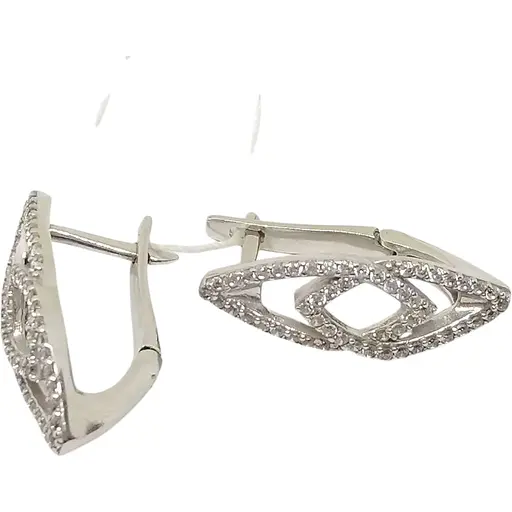 Серебряные серьги Агни Пирамида с фианитами. 2769/1Р-CZ