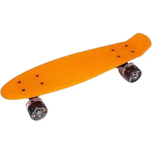 Скейт Пенни Борд A-Toys Penny Board Maraton со светящимися колёсами с декой 55 см оранжевый