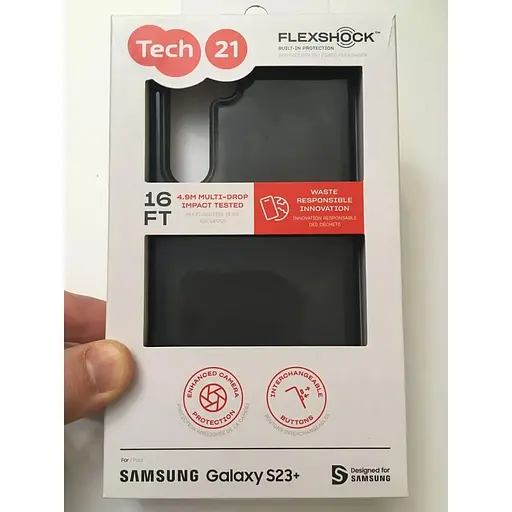 Оригинальный противоударный силиконовый чехол Tech21 Evo Check для Samsung Galaxy S23 Plus Black T21-10093 - фото 2