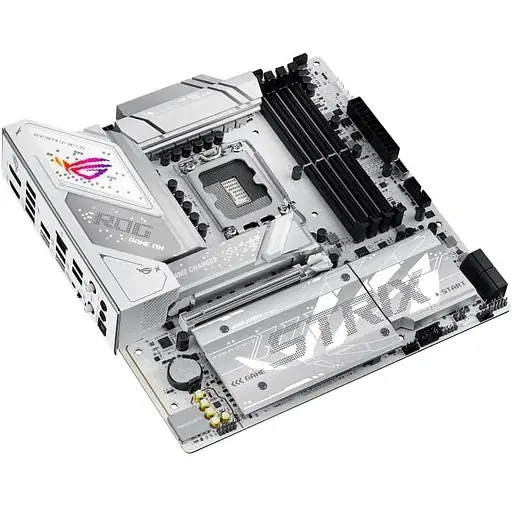 Материнська плата Asus Rog Strix B860-G Gaming WIFI s1851 B860 4xDDR5 M.2 DP HDMI USB Type-C Wi-Fi BT mATX білий - фото 6