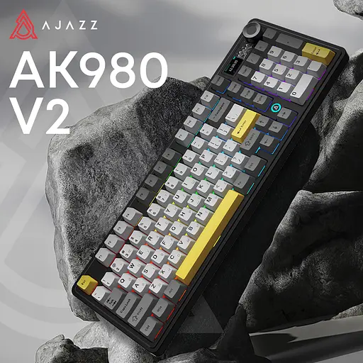 Клавиатура беспроводная Ajazz AK980 V2 Gift Switch V2 Black (AK980-V2-G-BGY) - фото 7