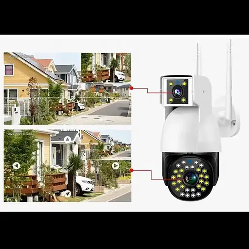 Беспроводная камера Grant Dual Camera P12 Wi-Fi IP 360/90 V380PRO 3+3.0mp Поворотная улица с датчиком движения - фото 2