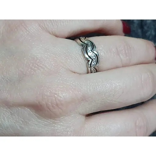 Серебряное кольцо Агни с фианитами. 1006 АЛМ.НИТЬ 17 - фото 4