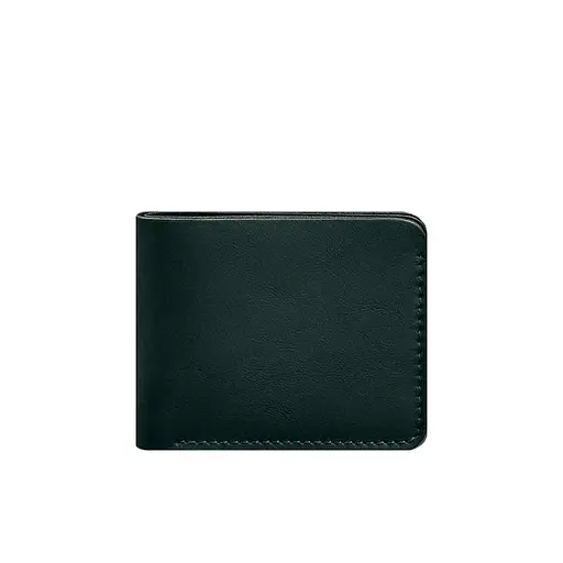 Кожаный портмоне 4.4 (с зажимом) зеленый краст - фото 6