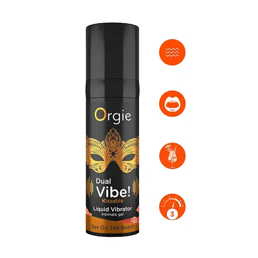 Рідкий вібратор Orgie DUAL VIBE! секс на пляжі 15 мл - фото 2