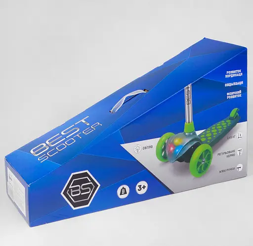 Дитячий самокат Best Scooter L-K70111 зелений - фото 5
