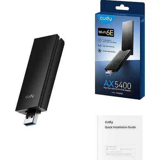 WiFi-адаптер Cudy WiFi WU5400, AX5400 Tri-Band Wi-Fi 6 / 6E (WU5400) - фото 5