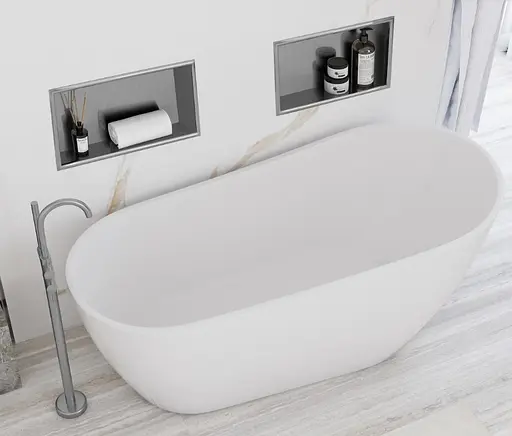 Встраиваемая полка Rea 30x45 nickel brushed с ободком REA-05601, Нержавеющая сталь - фото 5