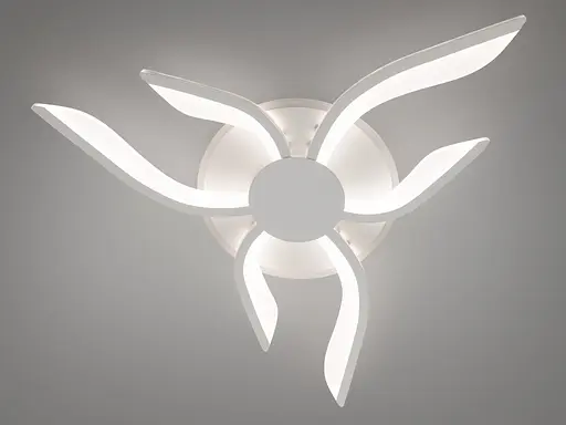 Цікава led люстра з пультом, диммером, підсвіткою, 52W, біла - фото 4