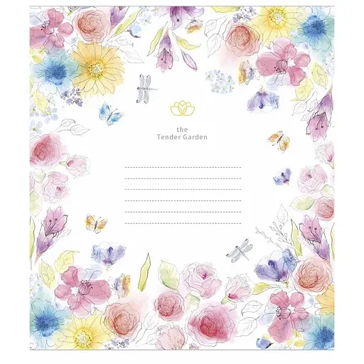 Зошит учнівський "Tender Garden" 024-3378L-5 в лінію, 24 аркуша