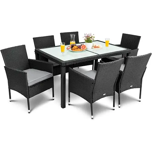 Садовая мебель Di Volio Verona 6+1 черная